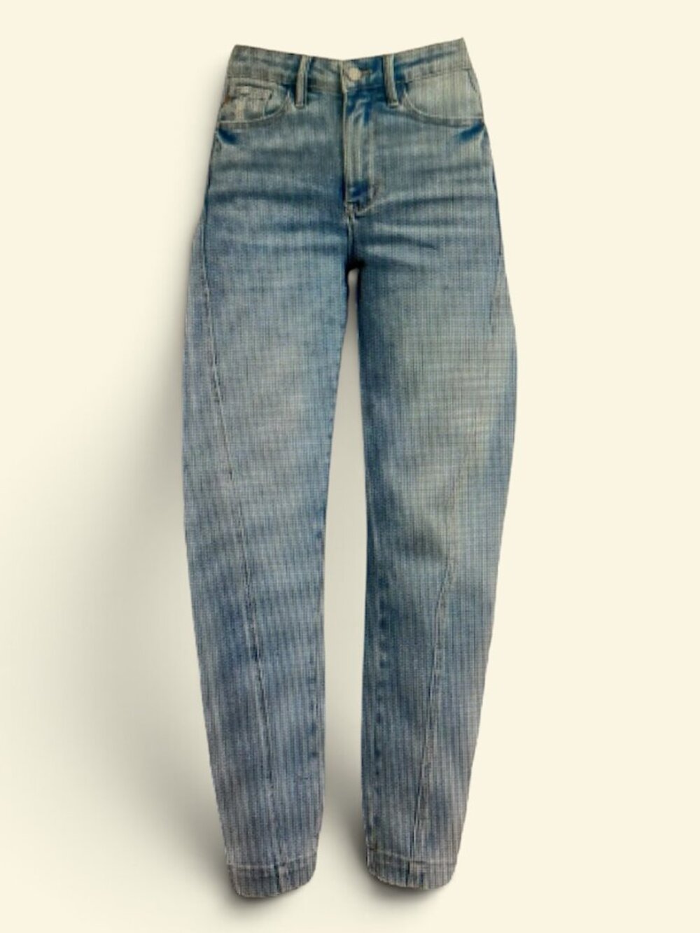 14W Judy Blue Hi Waist Side Panel Barrel Leg Jeans, NWT - Picture 5 of 7